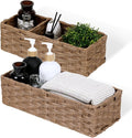 DULLEMELO Small Wicker Toilet Tank Basket Set of 2 Waterproof Bathroom Baskets by DULLEMELO