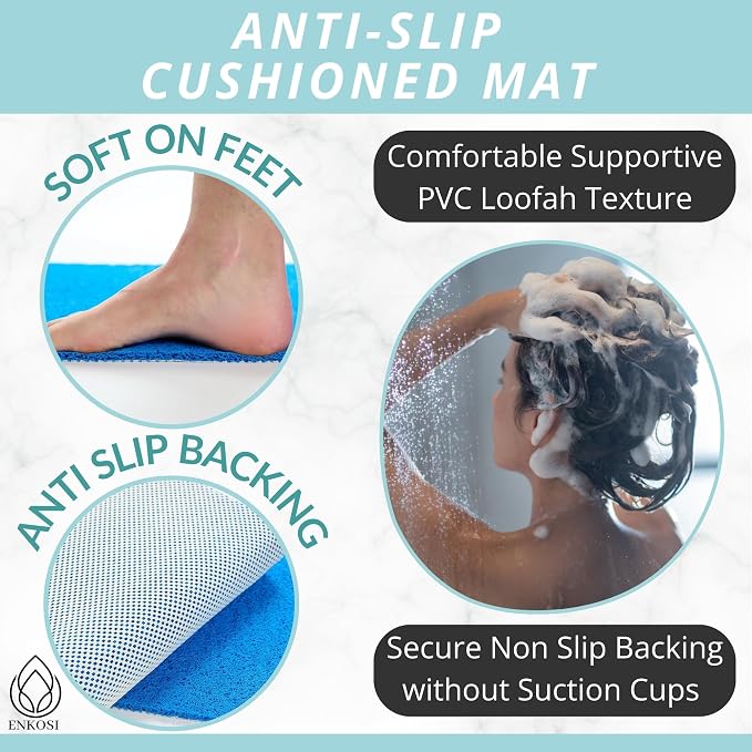 Enkosi Loofah Non-Slip Shower Mat - Image 2