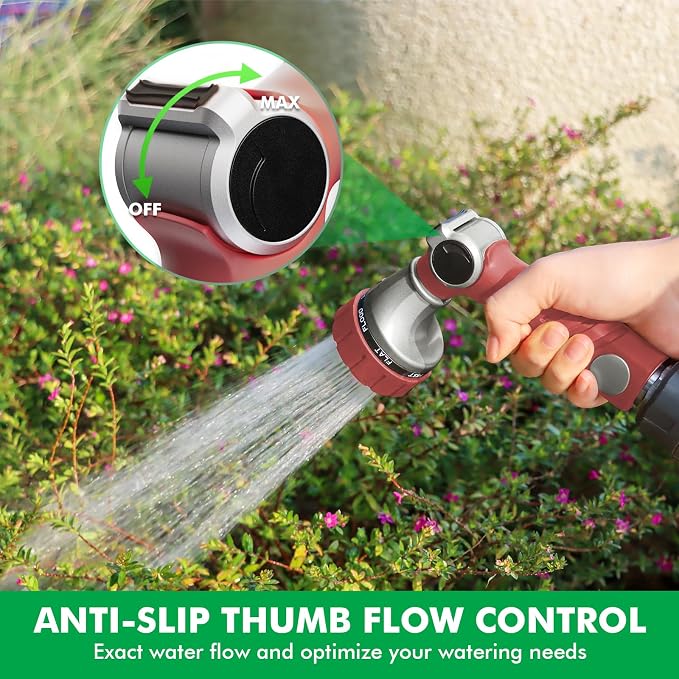 RESTMO Heavy Duty Hose Nozzle, Metal Garden Water Hose Sprayer - Image 3