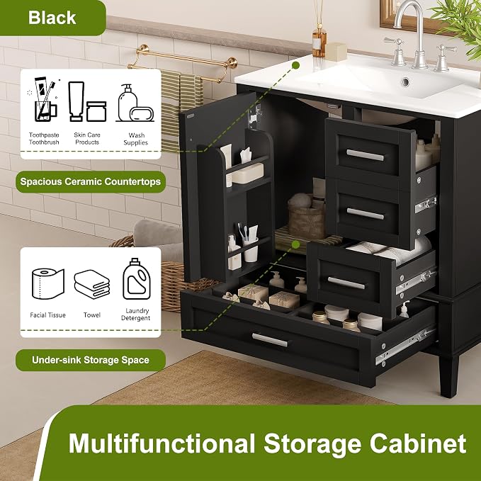 Harper & Bright Designs 30" Bathroom Vanity - Image 6