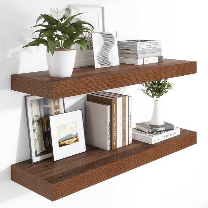 Heimlove 12 Inch Deep Floating Shelves, 48 x 12 inches Long Wall Shelf by Heimlove