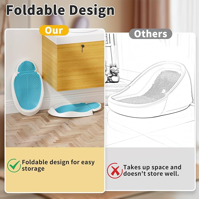 Baby Bathtub Support for Babies 0-6 Months, Foldable Portable Infant Bathtub - Image 7