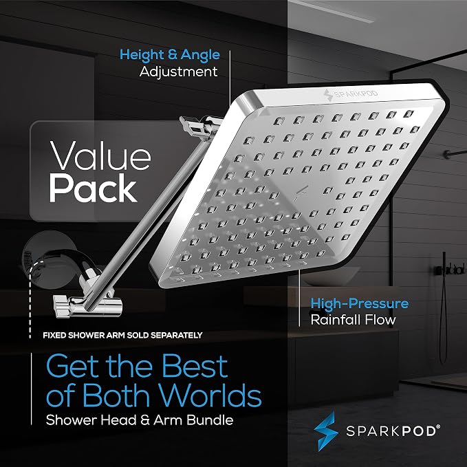 SparkPod Square Rain Shower Head - Image 3