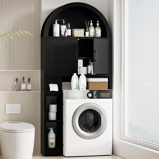 Spurgehom Over The Toilet Storage Cabinet, Bathroom Shelf Organizer Freestanding - Image 7