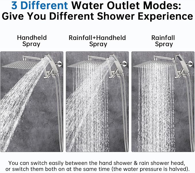 G-Promise All Metal 10 Inches Rainfall Shower Head - Image 2