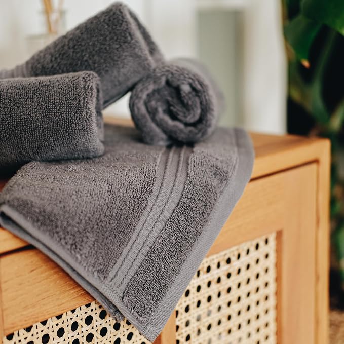 Milara Turkish Super-Plush Wash Cloths Set 4-Piece | Premium 100% Cotton - Image 9