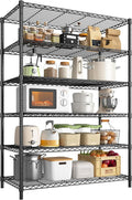 Storage Shelves Metal Shelving Unit 6Tier Wire Shelving Rack 1200LBS Heavy Duty by Durayloly