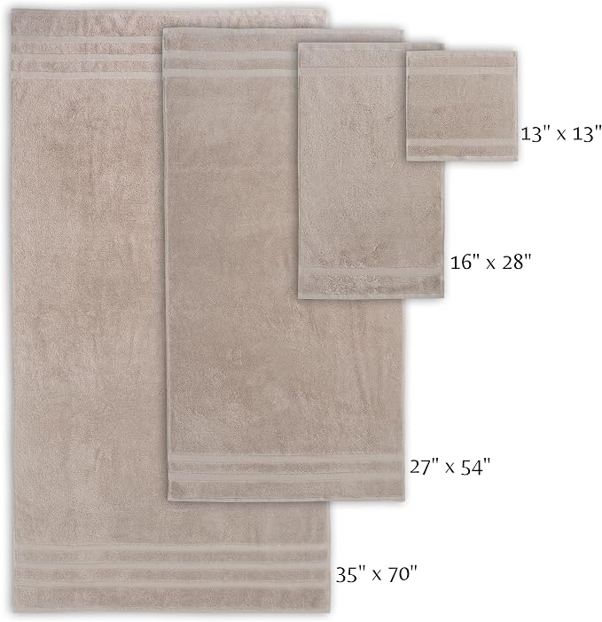 SOFE H&L | Olea Luxury Turkish Cotton Bath Towels Set of 6 : 2 Bath Towels 2 - Image 4