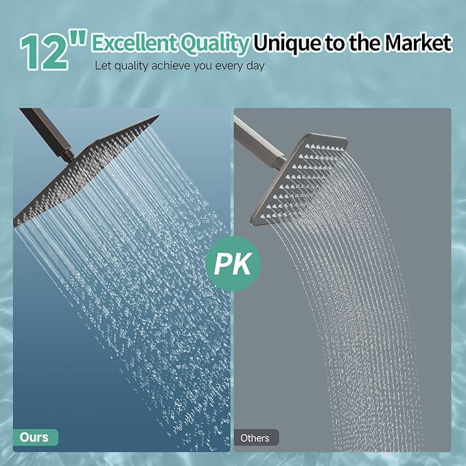 SR SUN RISE 12 Inch Brass Rain Shower Head Oil Rubbed Bronze High Pressure - Image 2