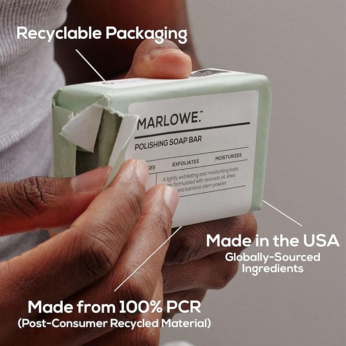 MARLOWE. No. 108 Lightly Exfoliating Soap Bar, Moisturizing & Cleansing Bar Soap - Image 8