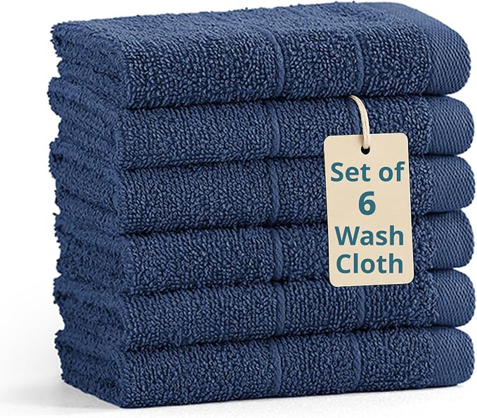 Casa Platino Washcloths Pack of 6 by CasaPlatino