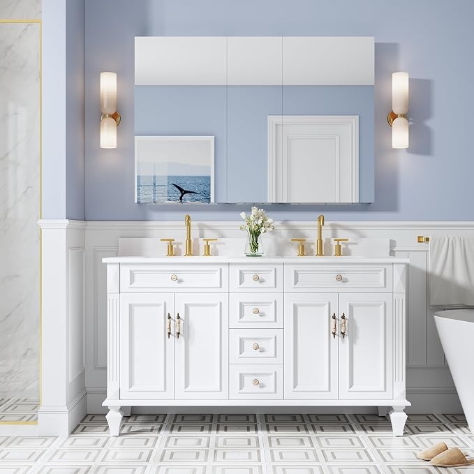 WELLFOR 52" x 36" Bathroom Medicine Cabinet - Image 13