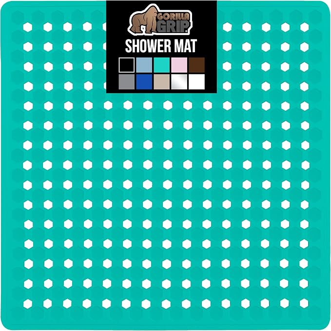 GORILLA GRIP Patented Square Shower Stall Mat, Small Bathtub Floor Mats by GorillaGrip
