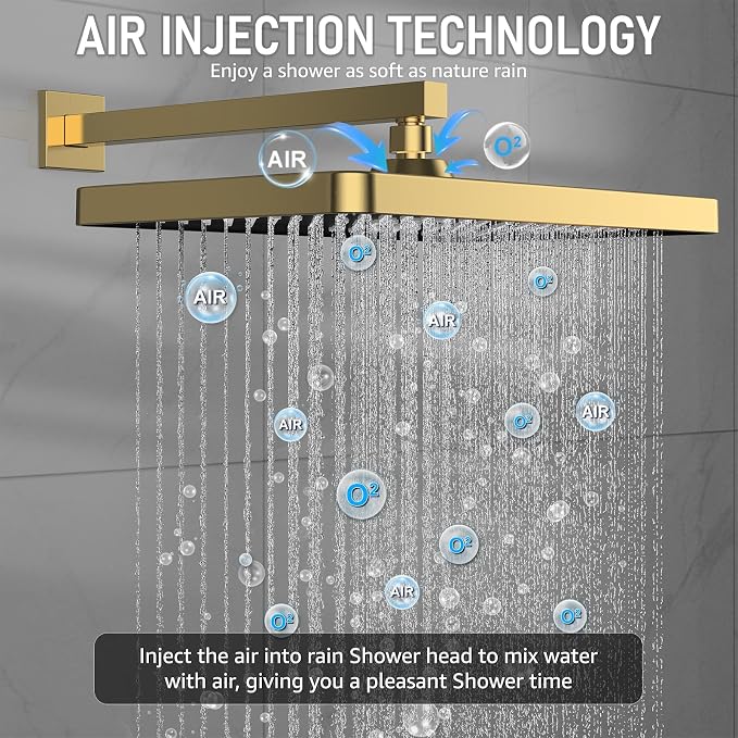 Iriber Gold Shower System Wall Mount - Image 4