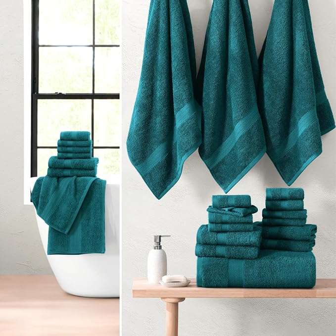 LANE LINEN 100% Cotton Bathroom Towels Set - Image 3