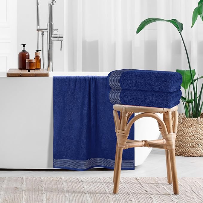 Belizzi Home Ultra Soft 4 Pack Oversized Bath Towel Set 27x54 inches, 100% - Image 4