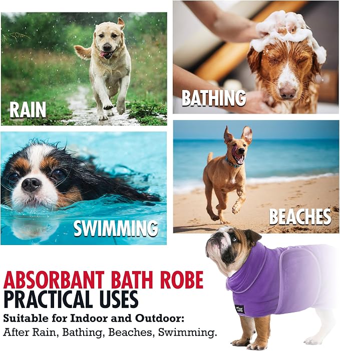 Tuff Pupper Fast Drying Dog Bath Robe | 800 GSM Plush Dog Towel - Image 7