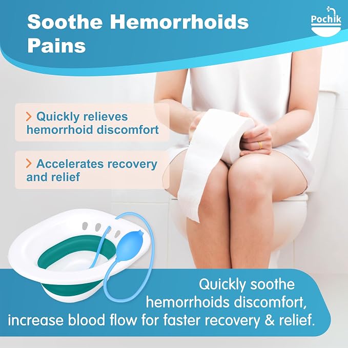Pochik Sitz Bath for Toilet Seat Hemorrhoids and Postpartum Care, Yoni Steam - Image 3