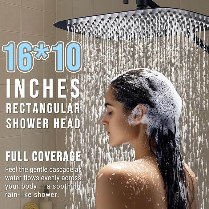 G-Promise All Metal 16 Inch Dual Square Shower Head - Image 5