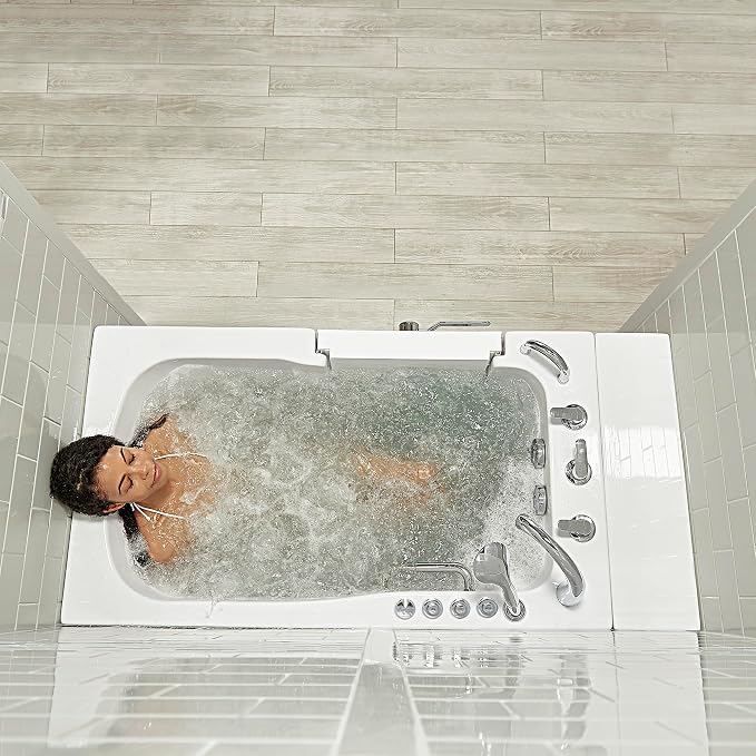 Ella Capri 30"x52" Acrylic Air and Hydro Massage and Heated Seat Walk-In Bathtub - Image 3