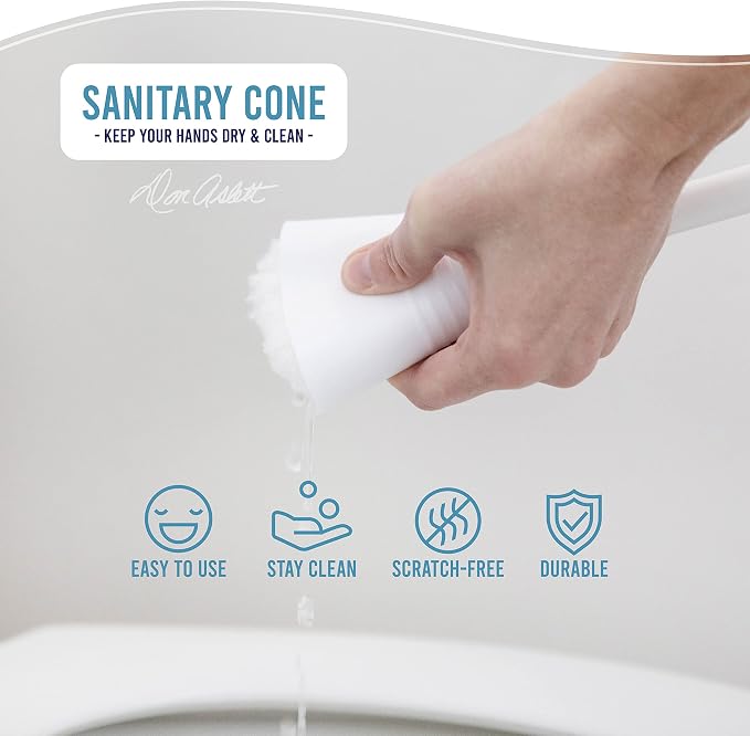 Don Aslett Johnny Mop | Set of 2 Toilet Brushes | 14" Handle to Easily Clean - Image 6