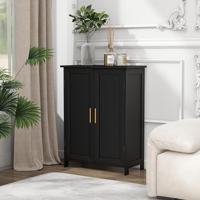 Bathroom Storage Floor Cabinet Freestanding Organizer - Image 7
