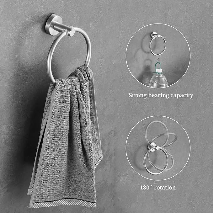 Bathroom Hardware Set 10 Pieces, Stainless Steel Towel Bar Set Includes 16 inch - Image 6