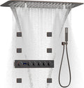 Oil Rubbed Bronze 16X24 inch Ceiling Mounted Shower Head Set, Digital Display by KATAIS