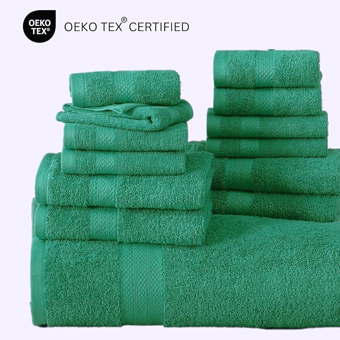 LANE LINEN 100% Cotton 16 Piece Bath Towel Set - Image 7