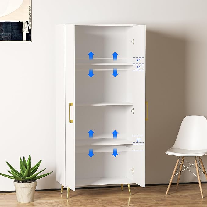 Storage Cabinet Set of 2, 69” Tall Storage Cabinet - Image 4