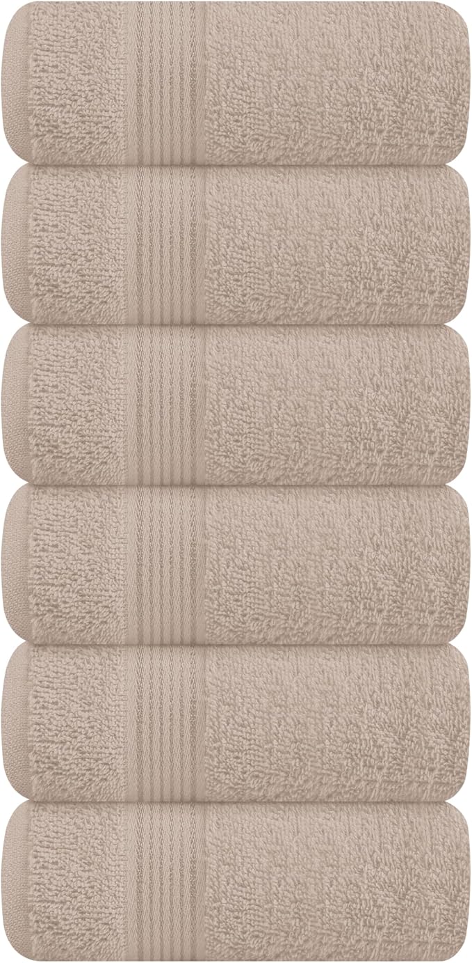 Belizzi Home Ultra Soft Cotton 6 -Piece Hand Towel Set 16x24, Spa by Unknown