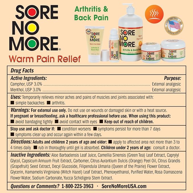 Sore No More Warm Arthritis Pain Relief Cream – Targeted Reliever - Image 5