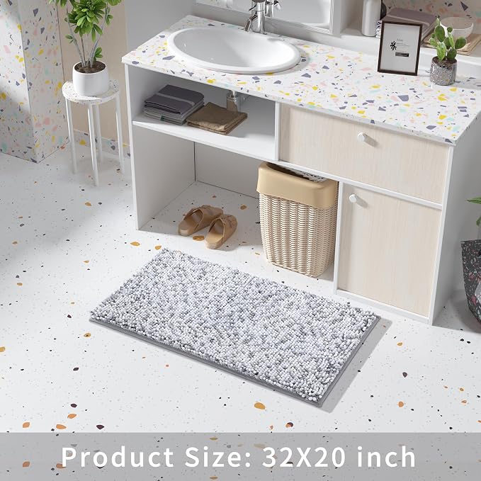Yimobra Bath Mats for Bathroom Non Slip, Extra Soft Chenille Bathroom Rugs - Image 5