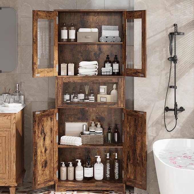 GarveeHome Tall Bathroom Cabinet, 67 in Storage Cabinet - Image 6
