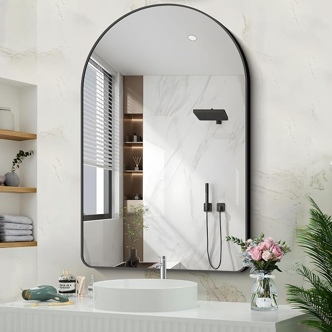Arched Bathroom Mirror, Wall Mounted Mirror, Living Room, Hanging or Leaning - Image 8