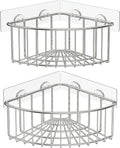 SMARTAKE 2-Pack Corner Shower Caddy Deep Basket Design, SUS304 Stainless Steel by SMARTAKE