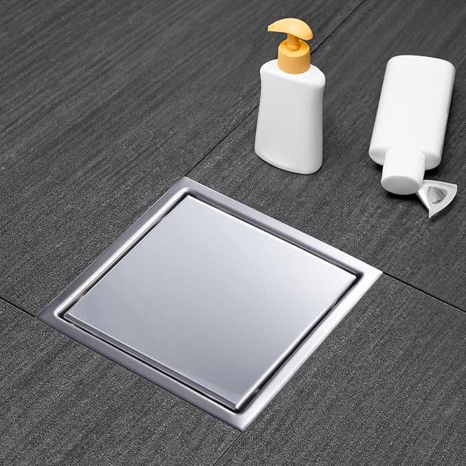 Square Shower Drain, AISI 304 Stainless Steel Shower Floor Drain - Image 2