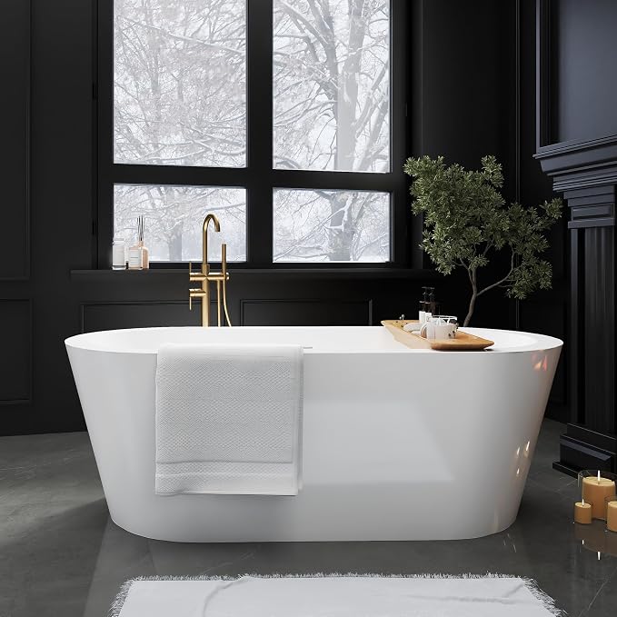 67" Acrylic Freestanding Bathtubs, Stand Alone Tub, Soaking Tubs - Image 8