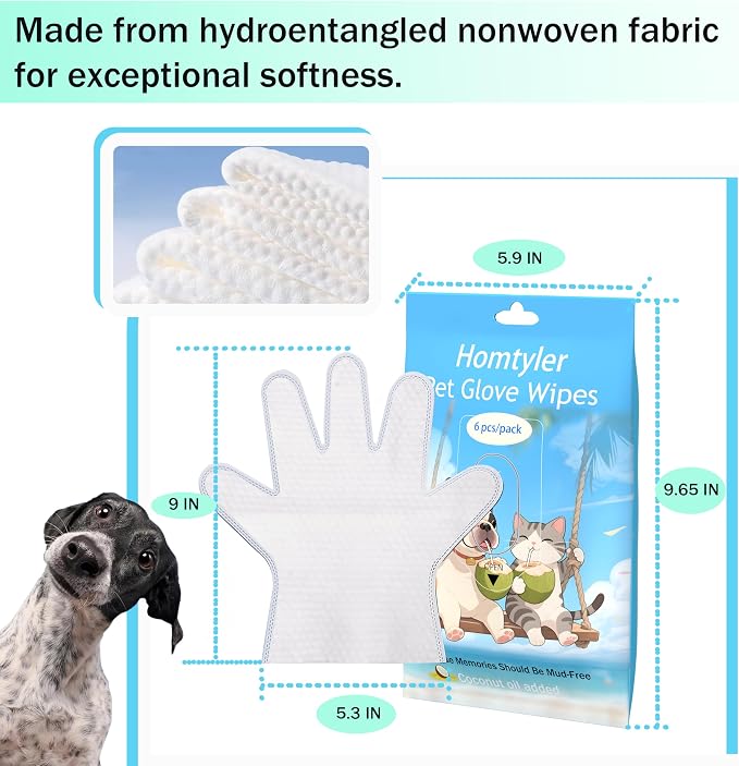 Dog Wipes Cleaning Deodorizing & Washing Gloves - Image 5