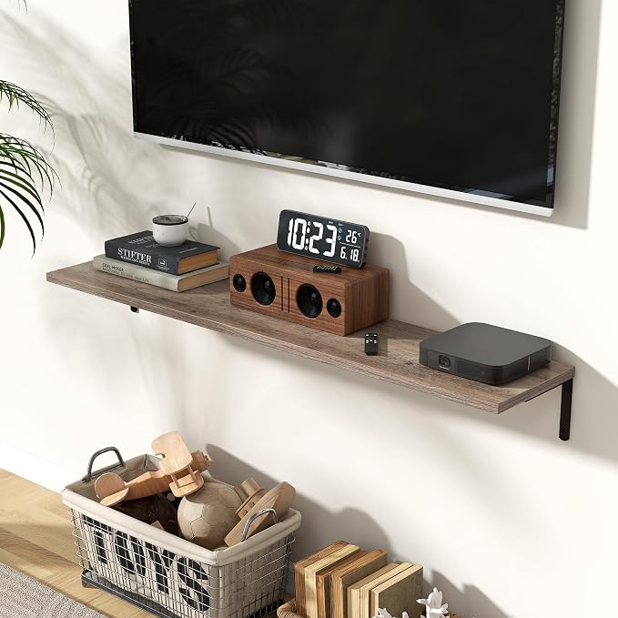 Fun Memories Deep Floating Shelves, 48W x 8D Floating Shelves Set of 2 - Image 2