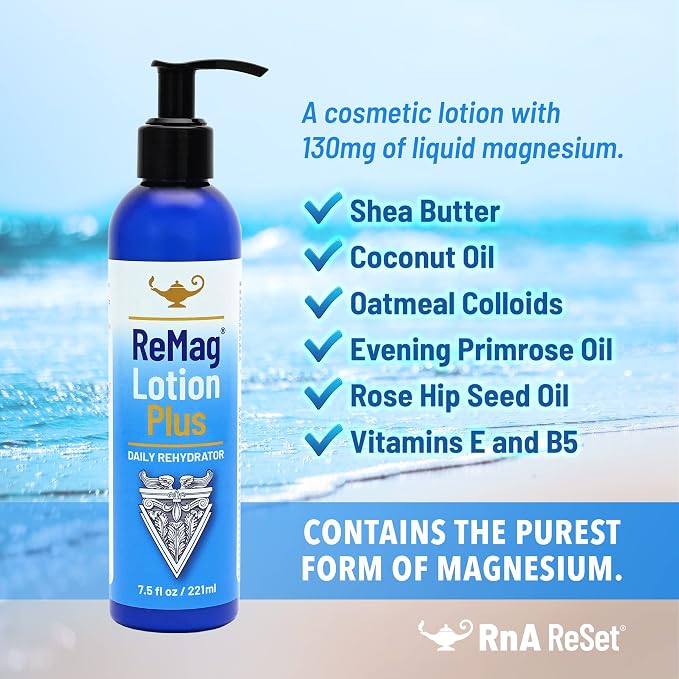 RnA ReSet ReMag Lotion – Topical Magnesium & Daily ReHydrator, Smooth - Image 5