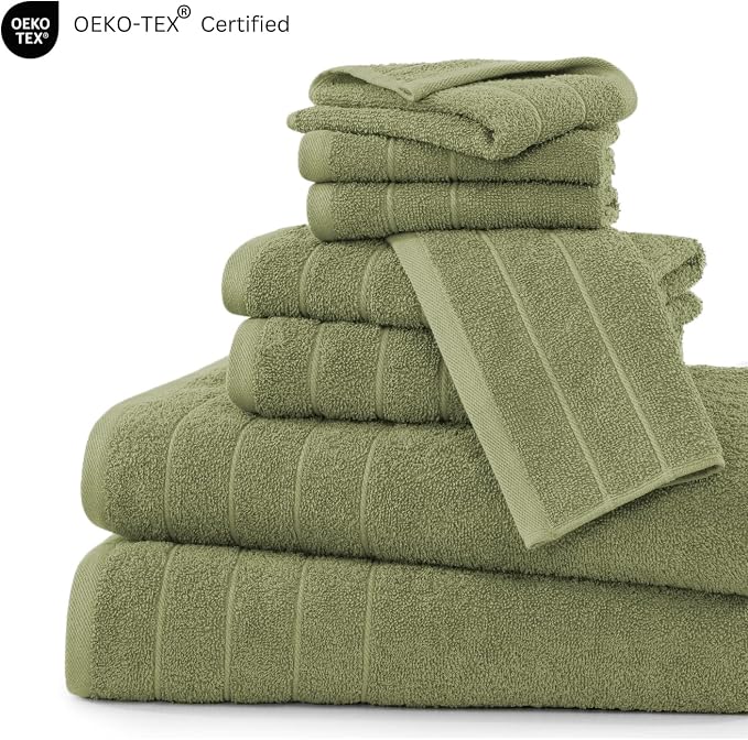 Casa Platino 100% Cotton 8 Piece Bath Towel Set - Image 6