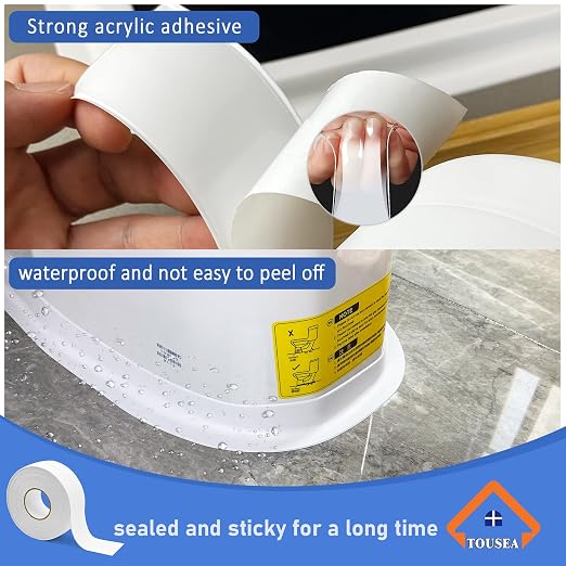 Caulk Tape Self Adhesive, Waterproof Caulking Sealing Tape - Image 7