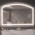Hasipu 55" x 36" LED Bathroom Mirror Arch Vanity Mirror by Whatssuitableisthebest