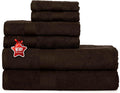 Ample Decor 100% Cotton Bathroom Towels Set of 6-2 Bath Towels, 2 Hand Towels by AmpleDecor