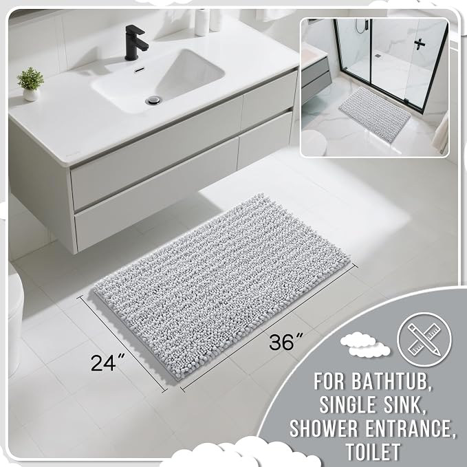 Yimobra Large Bathroom Rugs Non Slip Washable 36x24 Inch - Image 2