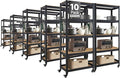 HOMEDANT House 5-Tier Metal Rolling Cart Shelf Rack Casters Heavy Duty by TheBestOrganizingSolution
