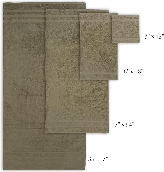 SOFE H&L | Olea Luxury Turkish Cotton Bath Towels Set of 6 : 2 Bath Towels 2 - Image 4