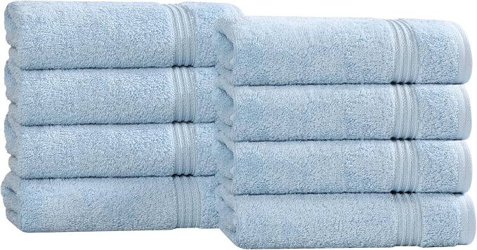 Superior Egyptian Cotton 8-Piece Hand Towel Set, Towel Basics by SUPERIOR