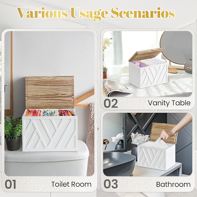 Tampon Holder for Bathroom Decor, Feminine Product Organizer - Image 6